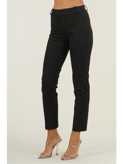 Pantalone in punto milano elastico Elmas Phil | 011183NERO